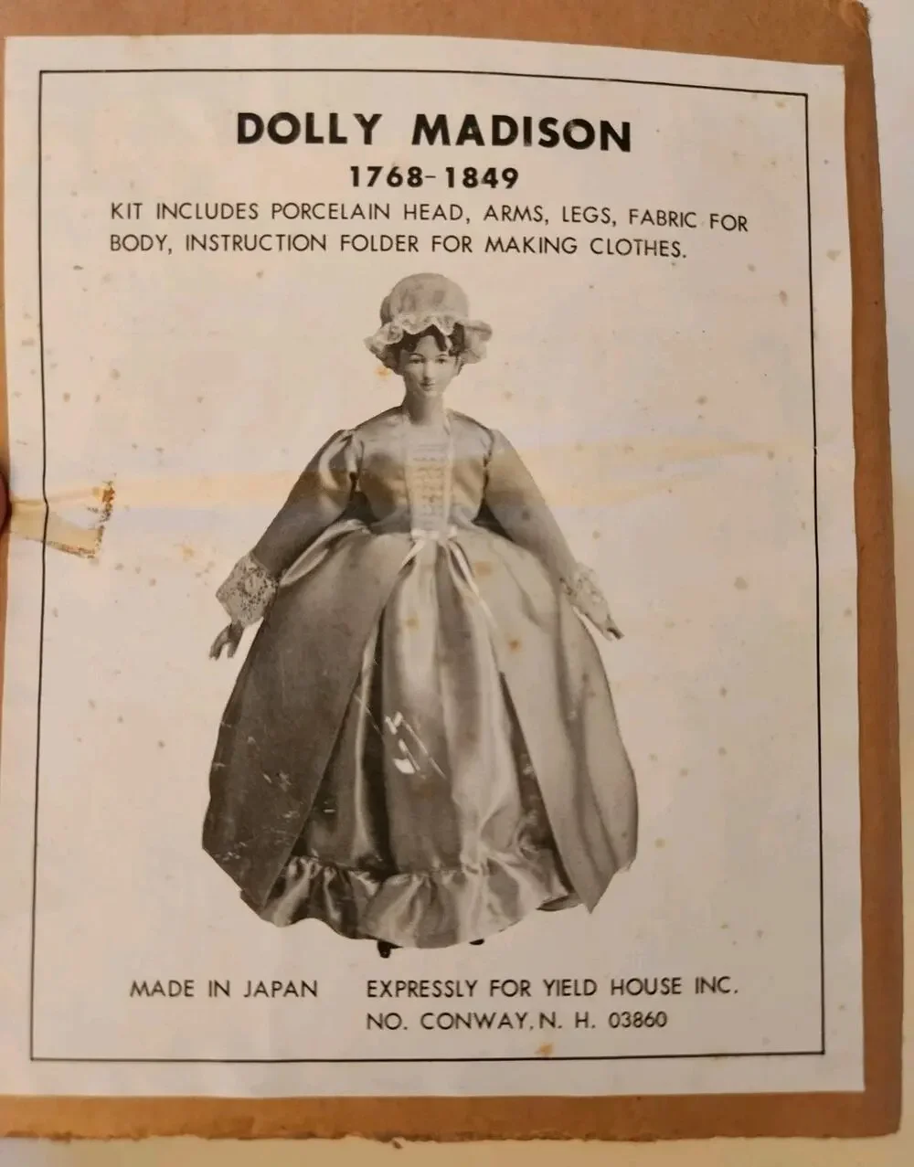Vintage Bisque, Ceramic, Porcelain Dolly Madison Doll Making Parts